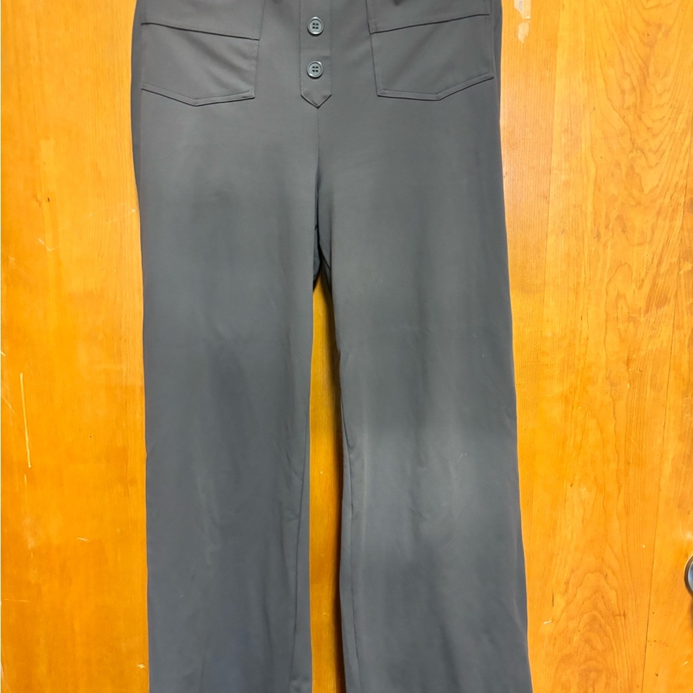 Halara high waisted button front grey pants- front pockets worn a few times